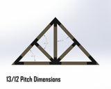 Web Truss Bracket Set - Industrial Style - For 8 Inch Lumber