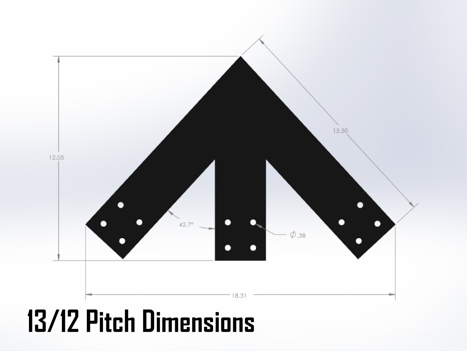 King Truss Bracket Set - Industrial Style - For 4 Inch Lumber - Wood Post Brackets - construction materials - building supports - beam supports - post supports