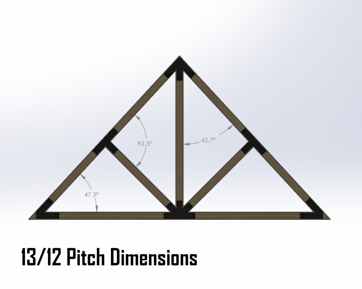 Web Truss Bracket Set - Industrial Style - For 6 Inch Lumber