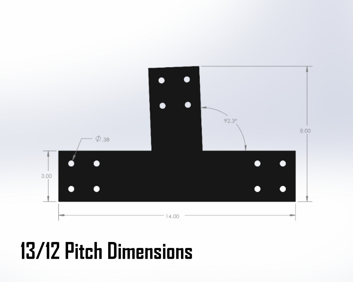 Web Truss Bracket Set - Industrial Style - For 4 Inch Lumber