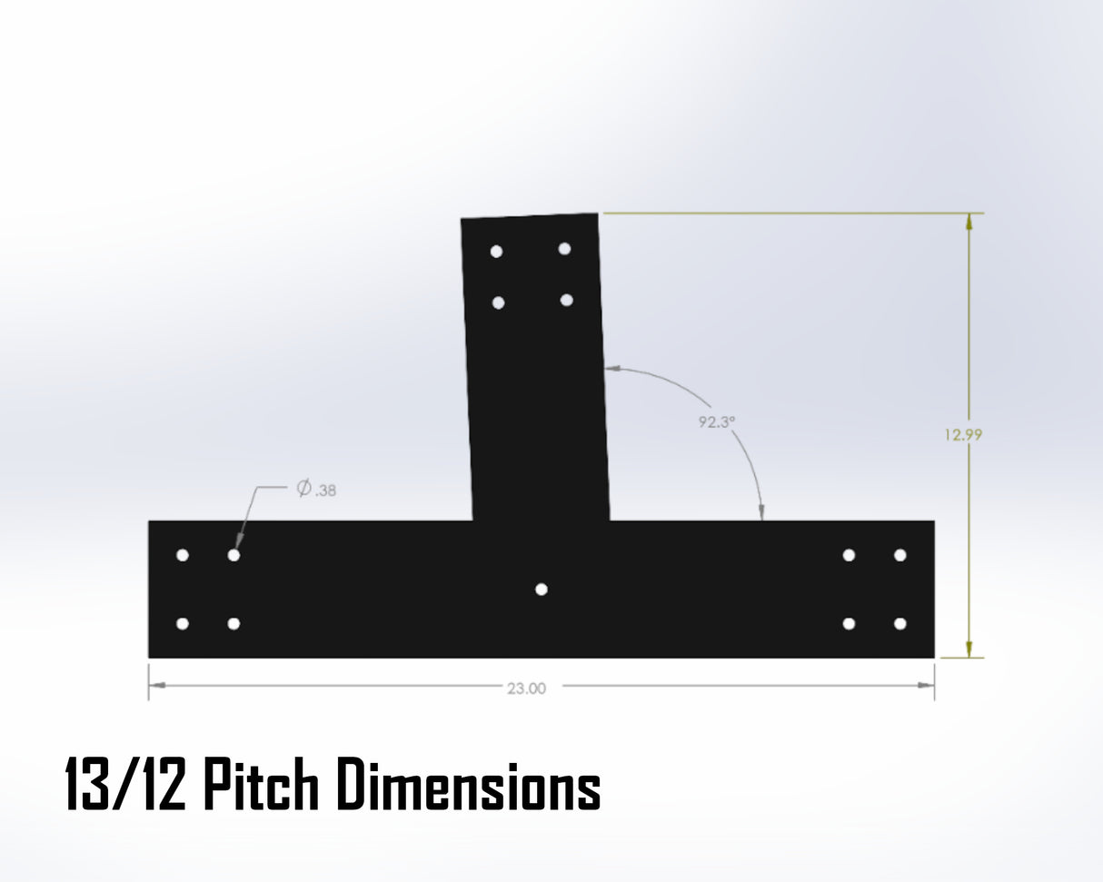 Web Truss Bracket Set - Industrial Style - For 6 Inch Lumber