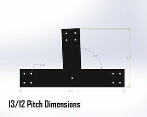 Web Truss Bracket Set - Industrial Style - For 6 Inch Lumber - Wood Post Brackets - construction materials - building supports - beam supports - post supports