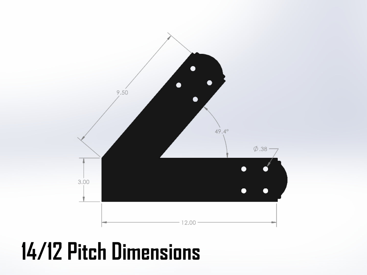 King Truss Bracket Set - Crowned Style - For 4 Inch Lumber - Wood Post Brackets - construction materials - building supposrts - beam supports - post support - timber frame brackets - wood frame buildings - post frame buildings - barndominium brackets - exposed beam brackets