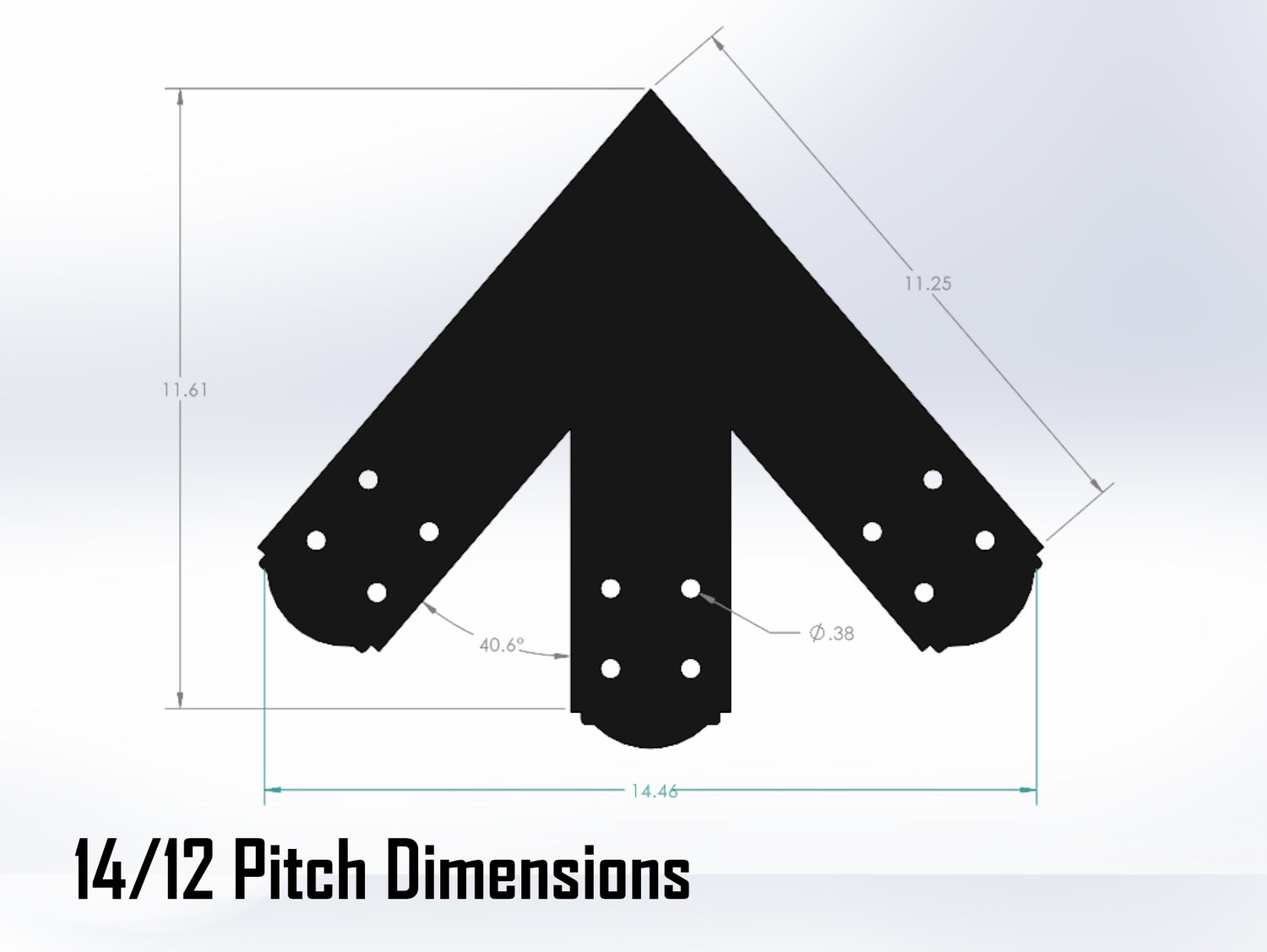 King Truss Bracket Set - Crowned Style - For 4 Inch Lumber - Wood Post Brackets - construction materials - building supposrts - beam supports - post support - timber frame brackets - wood frame buildings - post frame buildings - barndominium brackets - exposed beam brackets