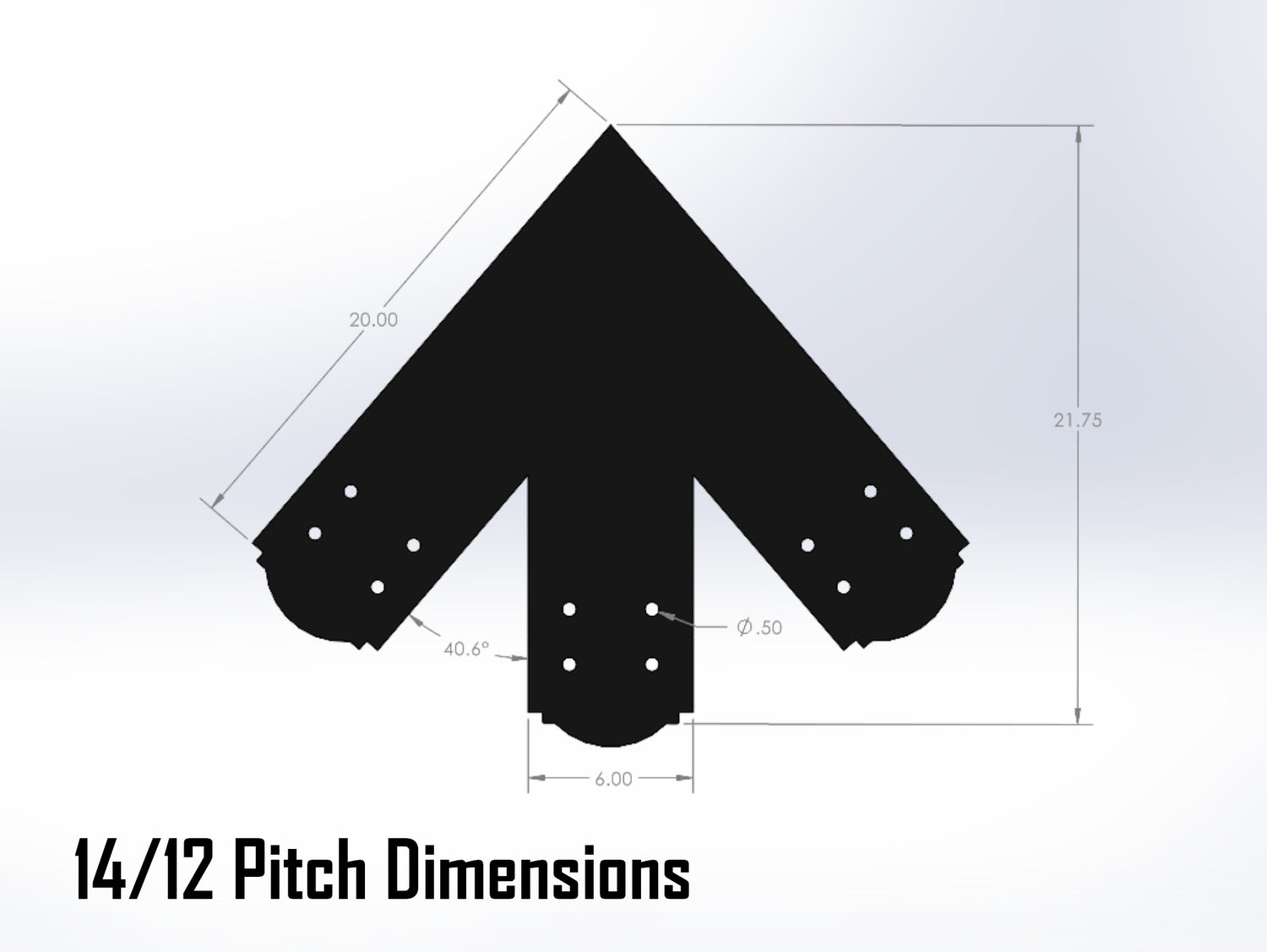 King Truss Bracket Set - Crowned Style - For 8 Inch Lumber - Wood Post Brackets - construction materials - building supposrts - beam supports - post support - timber frame brackets - wood frame buildings - post frame buildings - barndominium brackets - exposed beam brackets