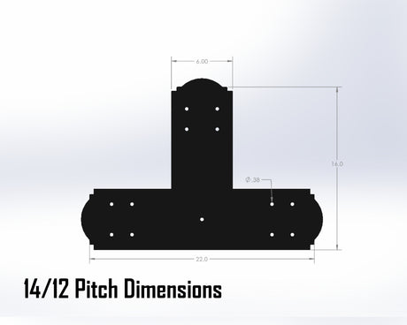 King Truss Bracket Set - Crowned Style - For 8 Inch Lumber - Wood Post Brackets - construction materials - building supposrts - beam supports - post support - timber frame brackets - wood frame buildings - post frame buildings - barndominium brackets - exposed beam brackets