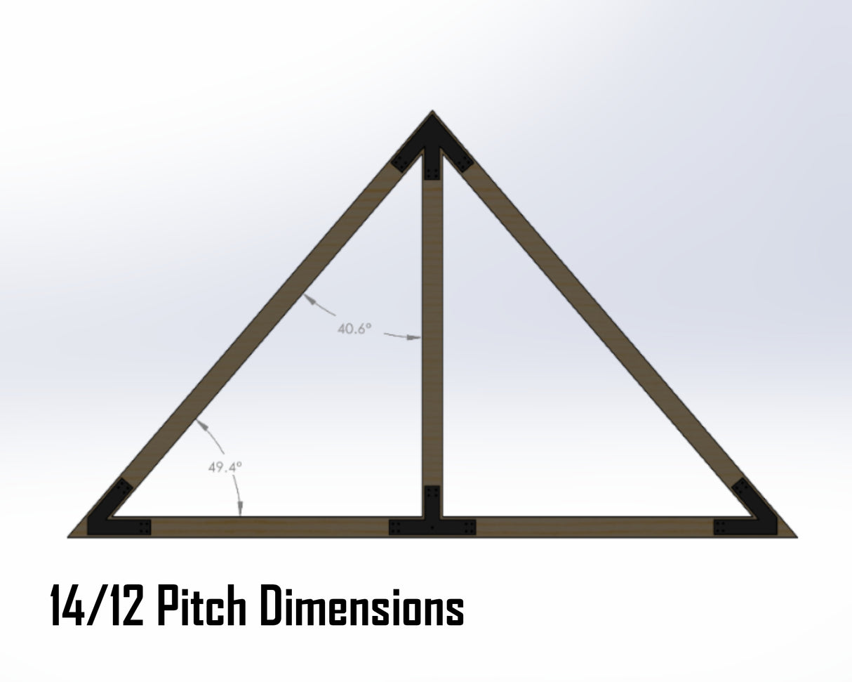 King Truss Bracket Set - Industrial Style - For 6 Inch Lumber