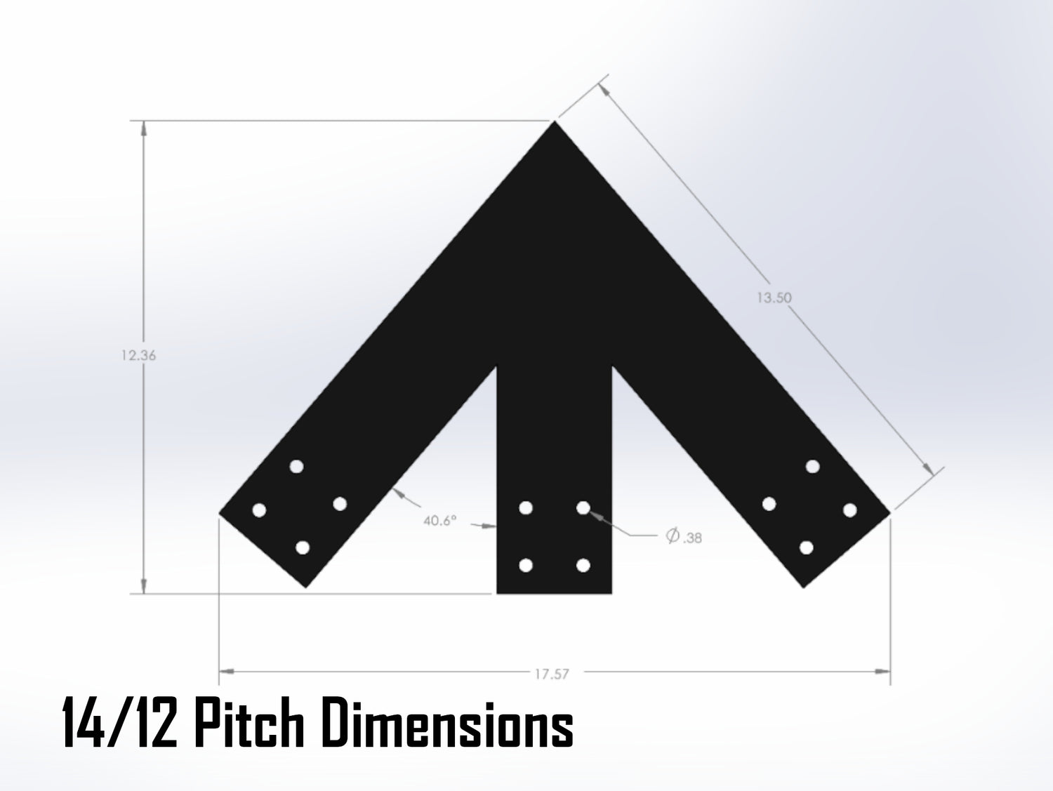 King Truss Bracket Set - Industrial Style - For 4 Inch Lumber - Wood Post Brackets - construction materials - building supports - beam supports - post supports
