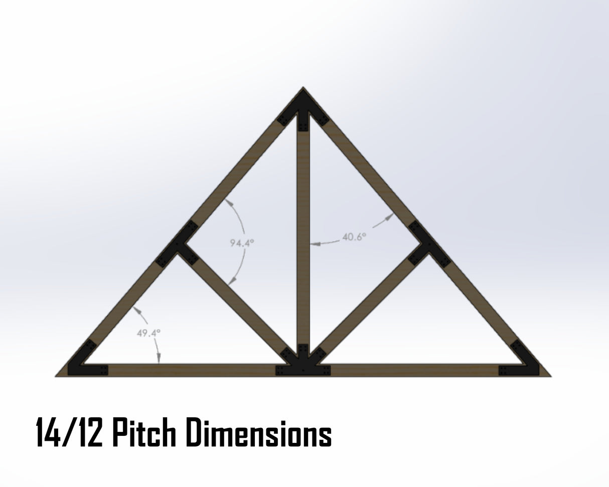 Web Truss Bracket Set - Industrial Style - For 6 Inch Lumber