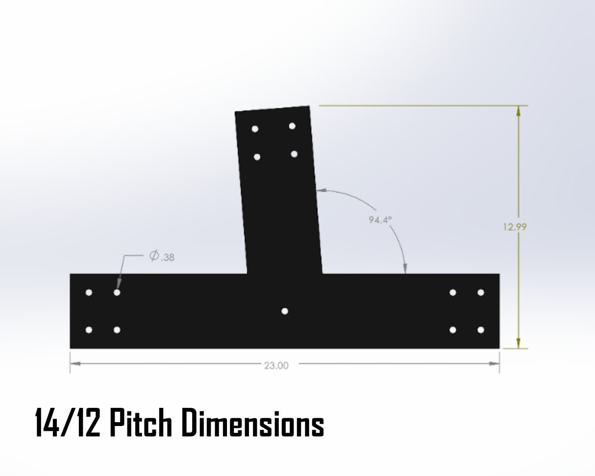 Web Truss Bracket Set - Industrial Style - For 6 Inch Lumber