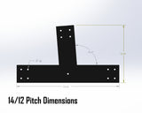 Web Truss Bracket Set - Industrial Style - For 6 Inch Lumber