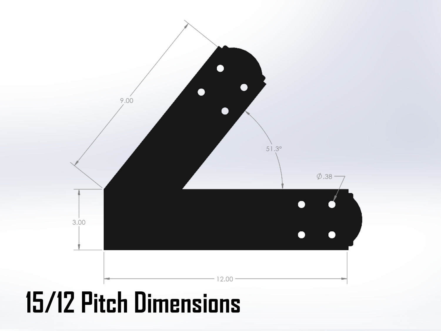 King Truss Bracket Set - Crowned Style - For 4 Inch Lumber - Wood Post Brackets - construction materials - building supposrts - beam supports - post support - timber frame brackets - wood frame buildings - post frame buildings - barndominium brackets - exposed beam brackets