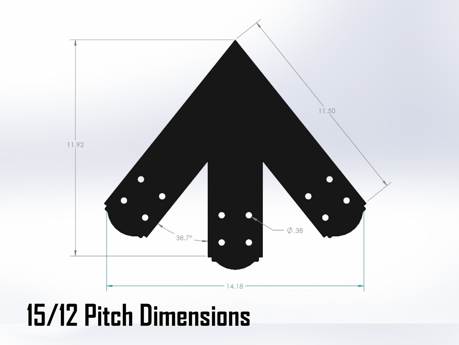 King Truss Bracket Set - Crowned Style - For 4 Inch Lumber - Wood Post Brackets - construction materials - building supposrts - beam supports - post support - timber frame brackets - wood frame buildings - post frame buildings - barndominium brackets - exposed beam brackets
