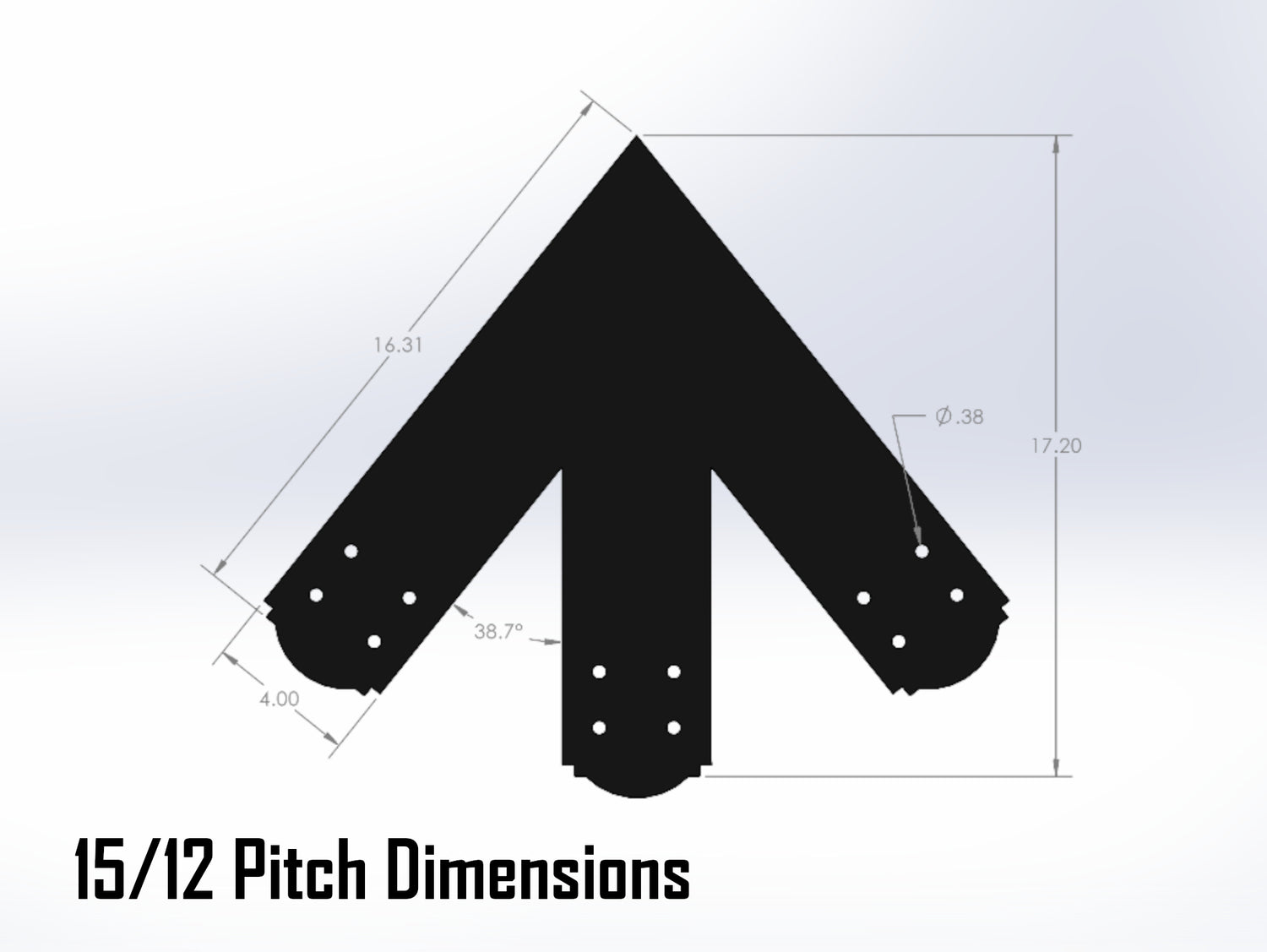 King Truss Bracket Set - Crowned Style - For 6 Inch Lumber - Wood Post Brackets - construction materials - building supposrts - beam supports - post support - timber frame brackets - wood frame buildings - post frame buildings - barndominium brackets - exposed beam brackets