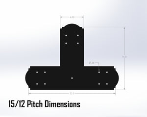 King Truss Bracket Set - Crowned Style - For 8 Inch Lumber - Wood Post Brackets - construction materials - building supposrts - beam supports - post support - timber frame brackets - wood frame buildings - post frame buildings - barndominium brackets - exposed beam brackets
