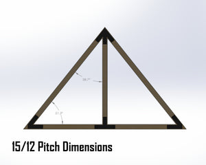 King Truss Bracket Set - Industrial Style - For 6 Inch Lumber - Wood Post Brackets - construction materials - building supports - beam supports - post supports