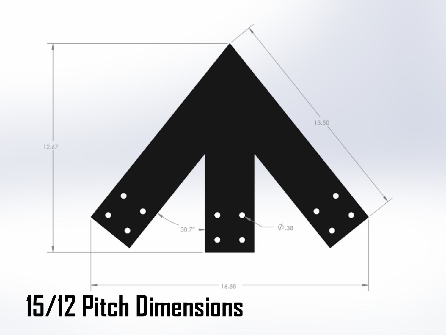 King Truss Bracket Set - Industrial Style - For 4 Inch Lumber - Wood Post Brackets - construction materials - building supports - beam supports - post supports