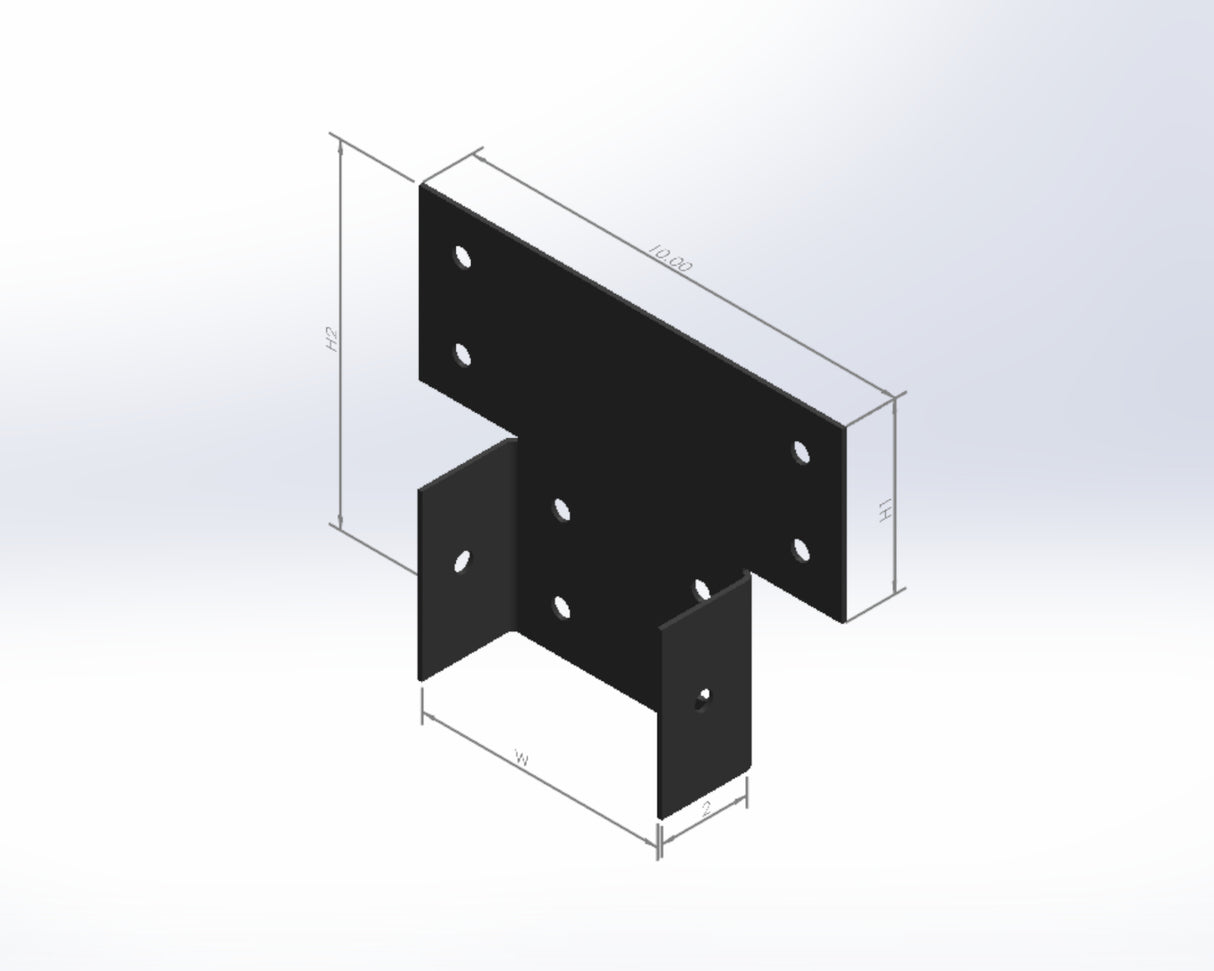 Adjustable Column to Beam Brace - 2 Piece Set (ACB3.5-ACB8)