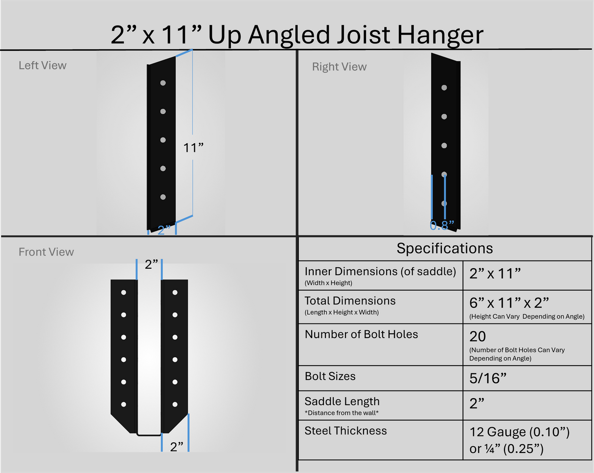 Joist Hangers - Up Angled