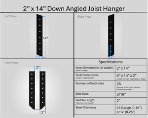 Joist Hangers - Down Angled