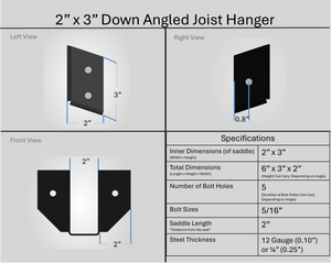 Joist Hangers - Down Angled