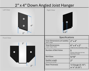 Joist Hangers - Down Angled