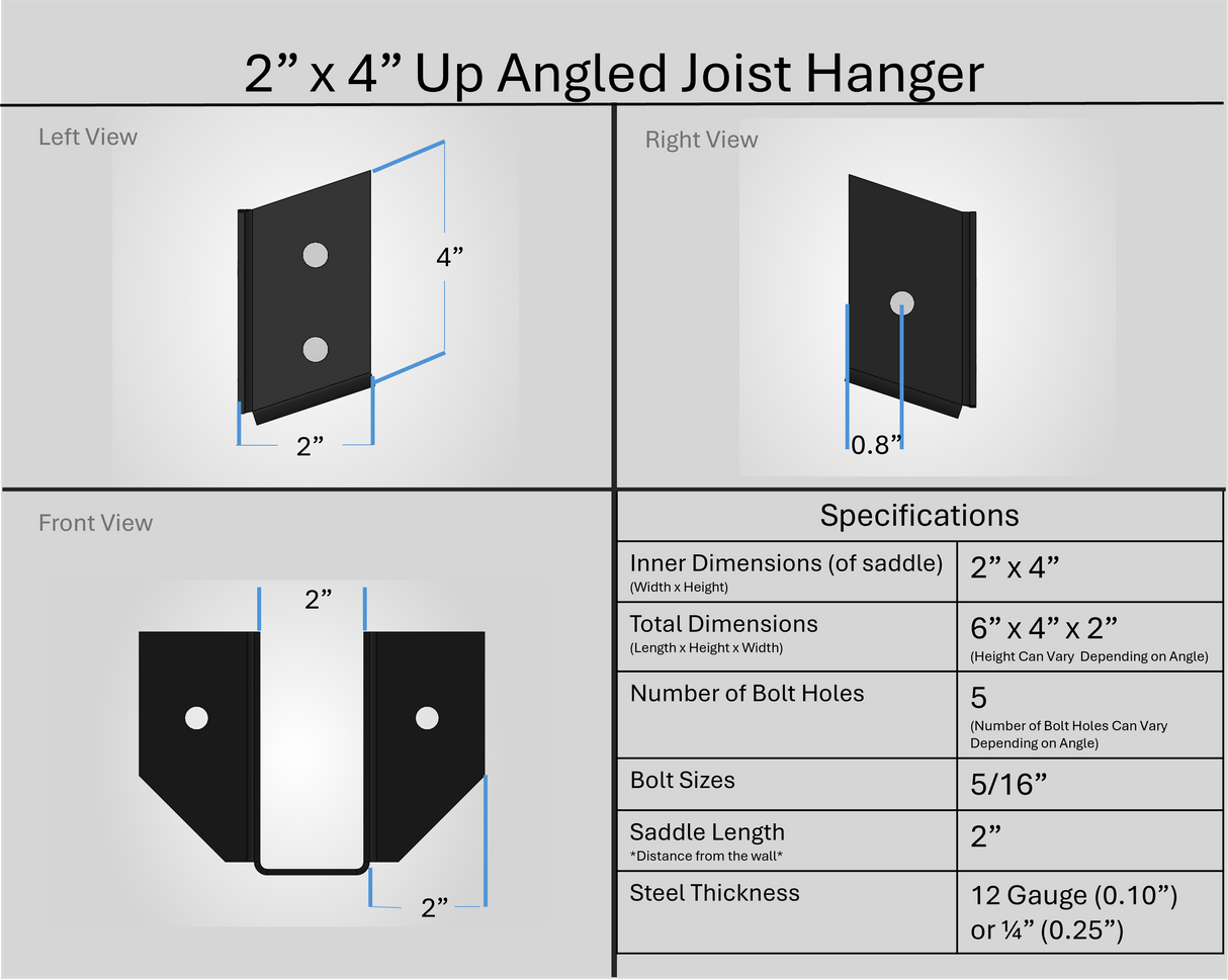 Joist Hangers - Up Angled