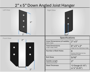 Joist Hangers - Down Angled
