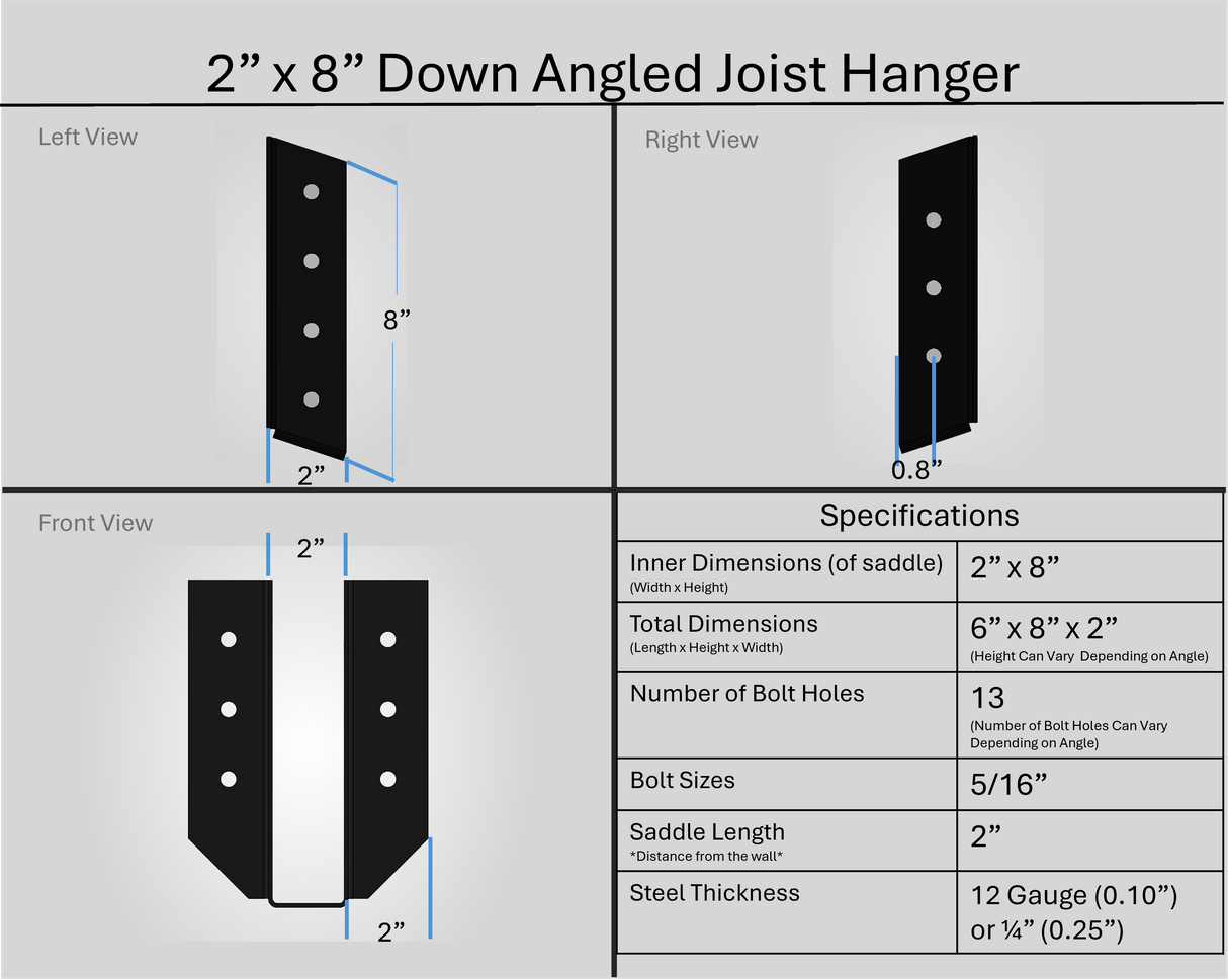 Joist Hangers - Down Angled