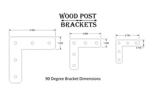 Edge Bracket, L Brackets - Wood Post Brackets - construction materials - building supports - beam supports - post supports