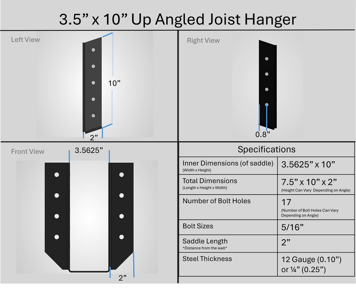 Joist Hangers - Up Angled