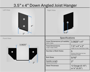 Joist Hangers - Down Angled