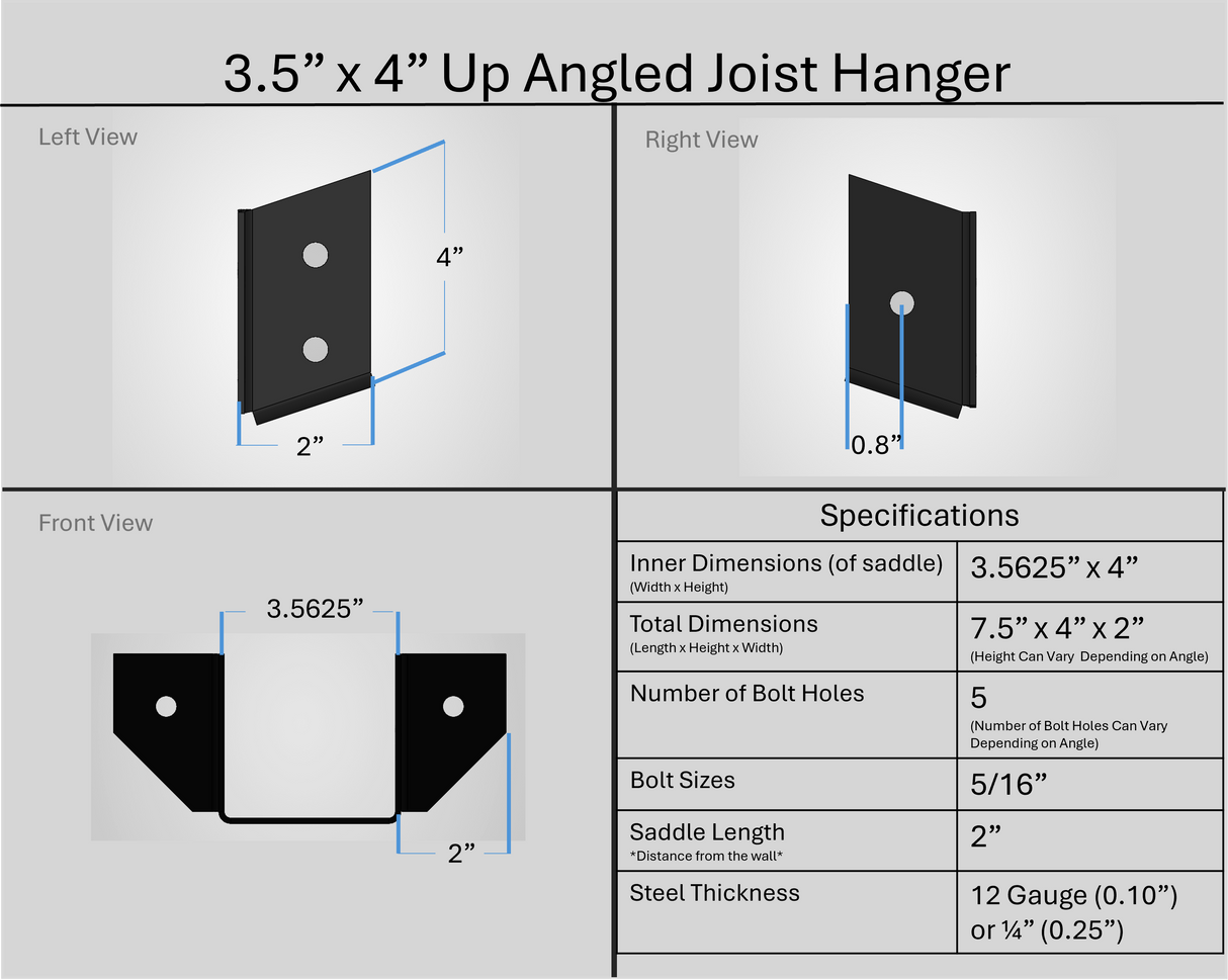 Joist Hangers - Up Angled