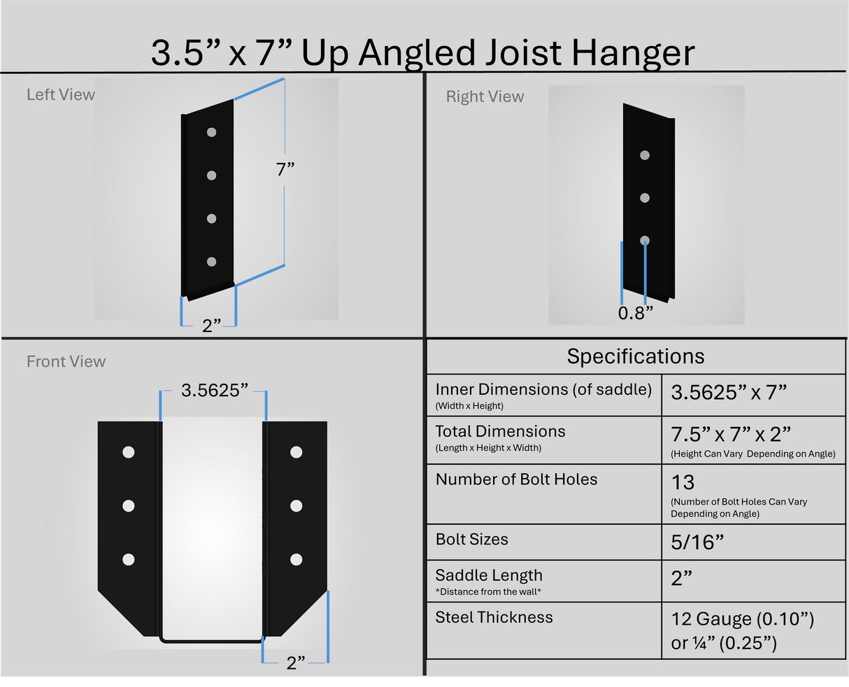 Joist Hangers - Up Angled