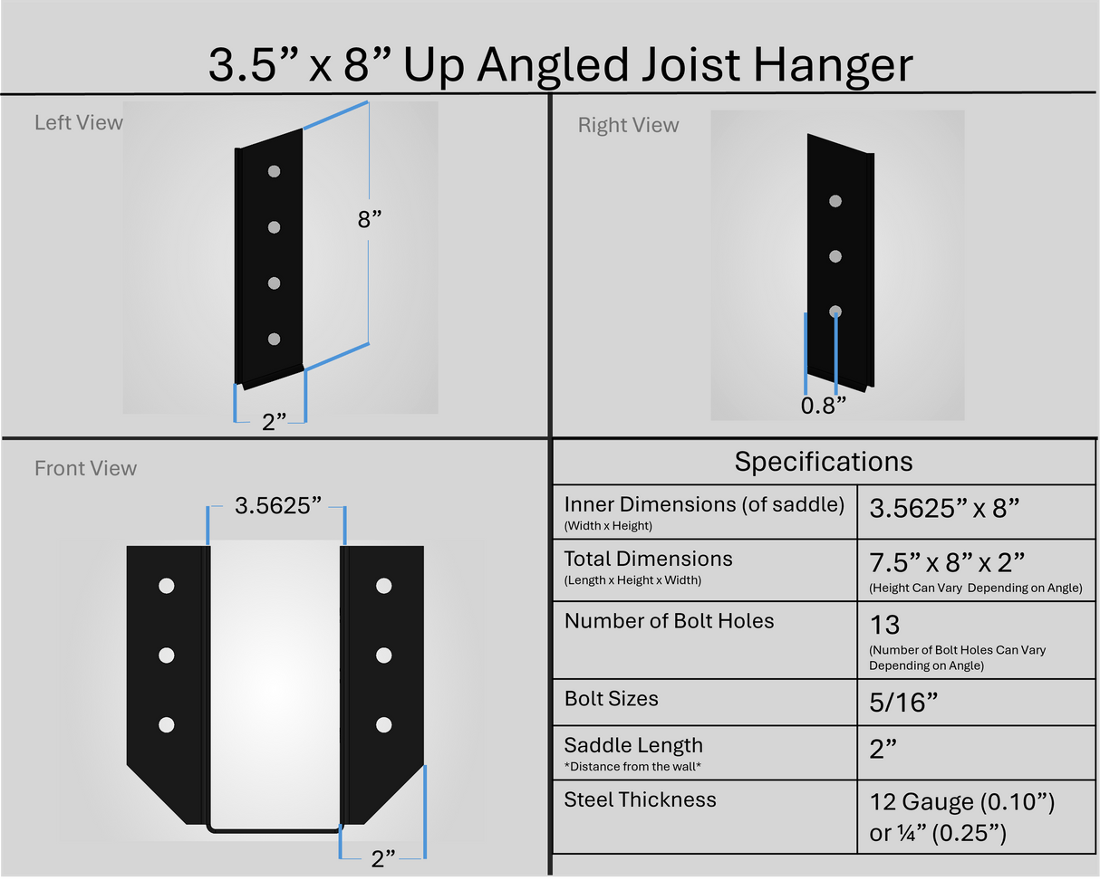 Joist Hangers - Up Angled