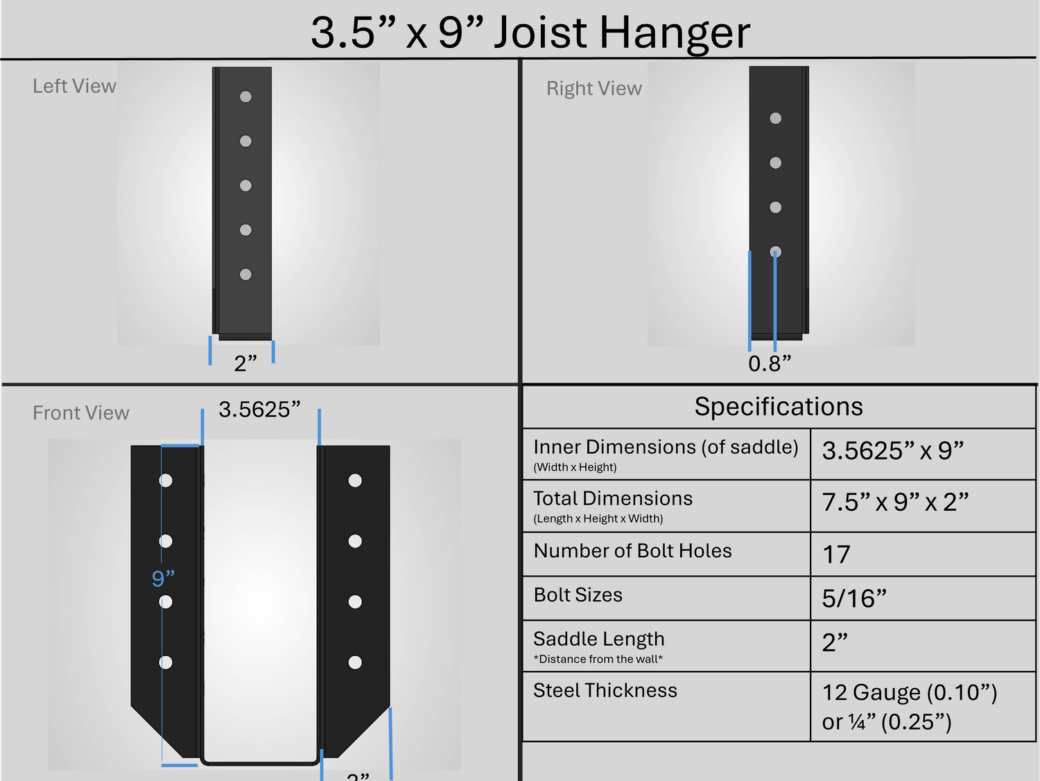 Joist Hangers - Face Mount