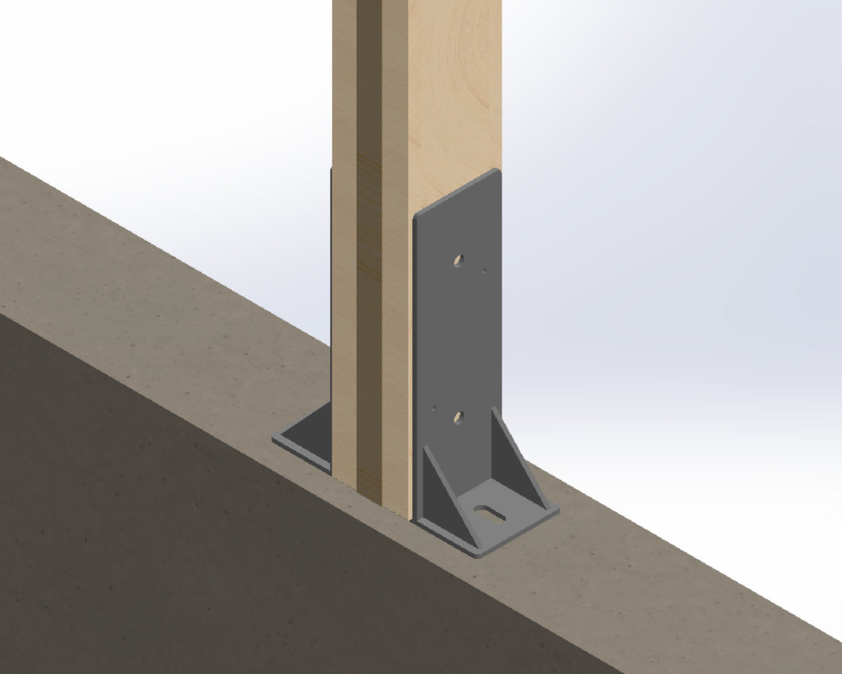 Laminated 4X6 Post Footer Bracket - PF3P46