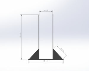 Laminated 4X6 Post Footer Bracket - PF3P46 - Wood Post Brackets - construction materials - building supports - beam supports - post supports