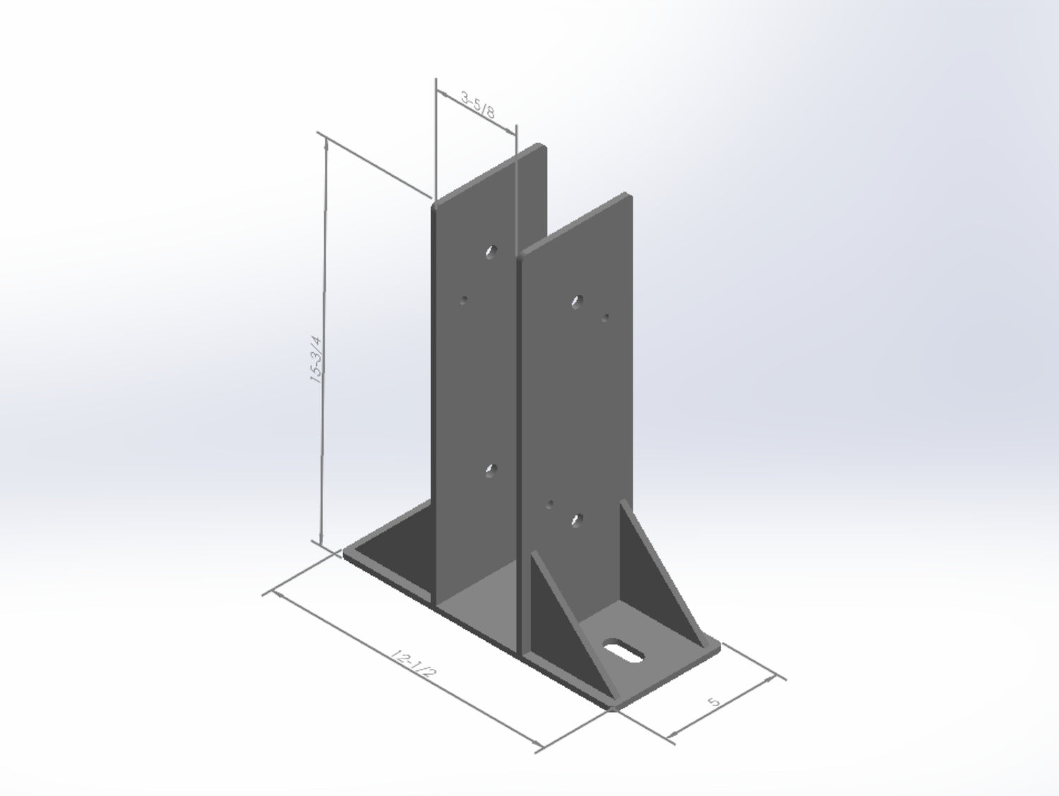 4X6 Post Footer Bracket - PF46 - Wood Post Brackets - construction materials - building supports - beam supports - post supports