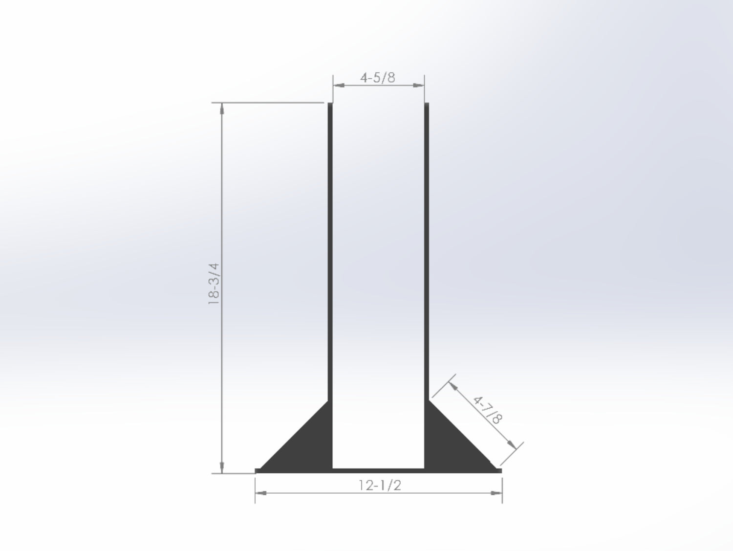 Laminated 4X8 Post Footer Bracket - PF3P48 - Wood Post Brackets - construction materials - building supports - beam supports - post supports