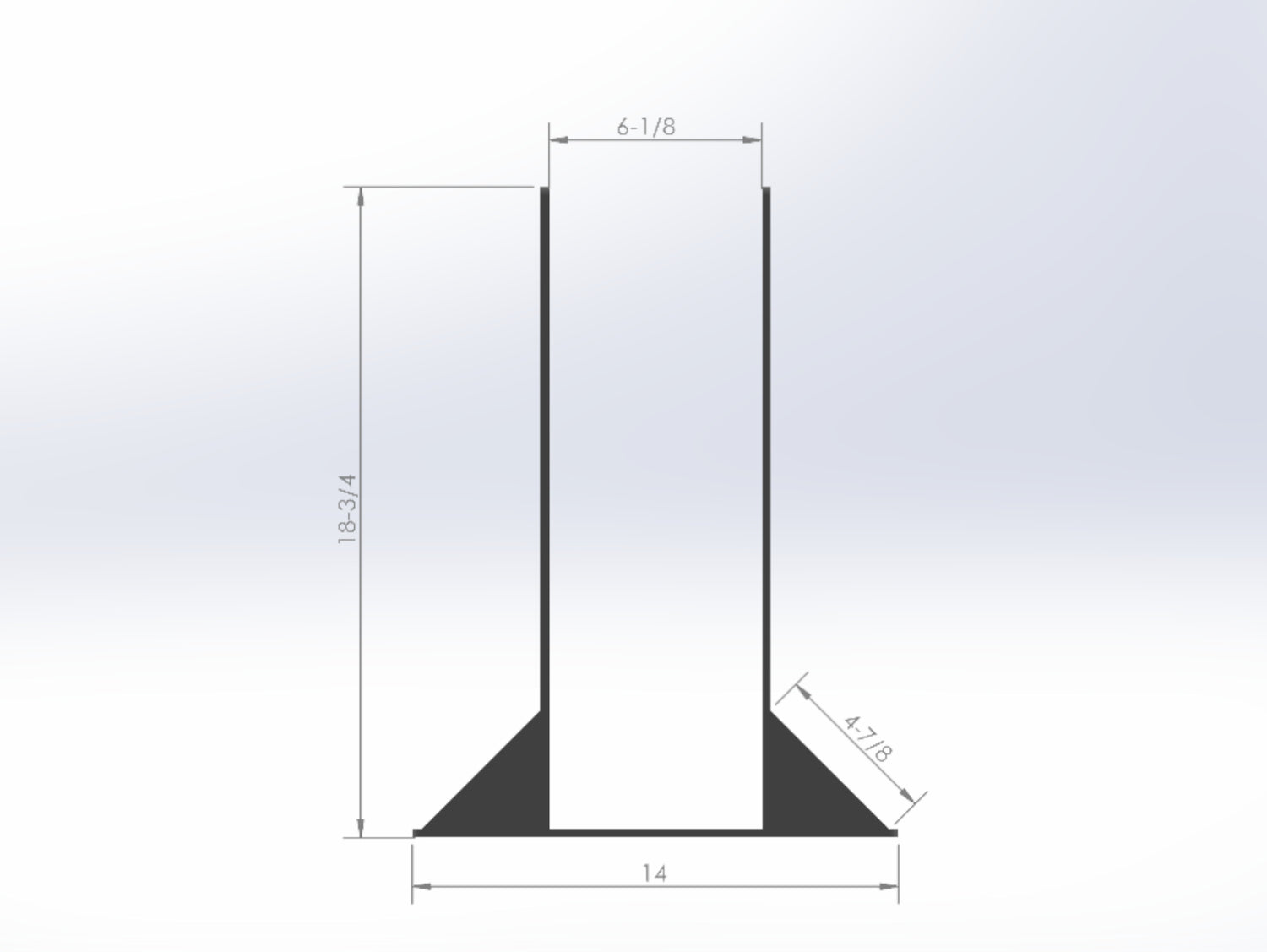 Laminated 6X8 Post Footer Bracket - PF4P68 - Wood Post Brackets - construction materials - building supports - beam supports - post supports