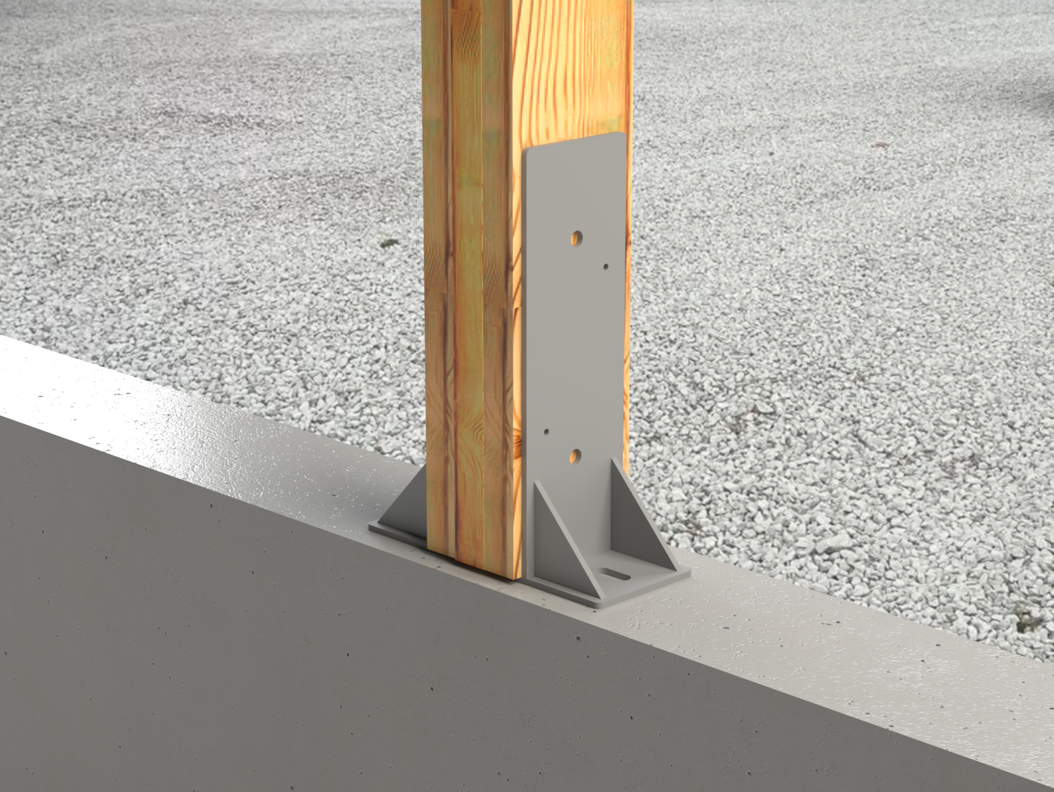 Laminated 4X8 Post Footer Bracket - PF3P48 - Wood Post Brackets - construction materials - building supposrts - beam supports - post support - timber frame brackets - wood frame buildings - post frame buildings - barndominium brackets - exposed beam brackets