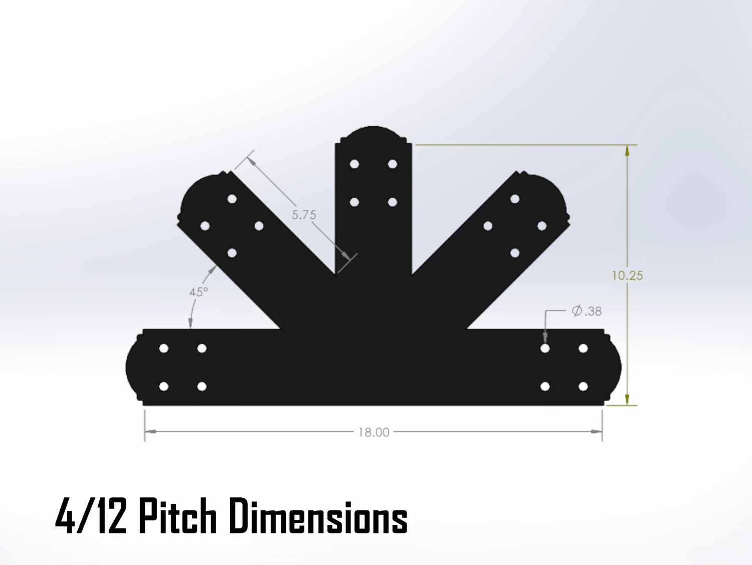 Web Truss Bracket Set - Crowned Style - For 4 Inch Lumber - Wood Post Brackets - construction brackets - brackets for post and beam construction - beam supports - post support - timber frame brackets - post frame buildings - barndominium brackets - exposed beam brackets