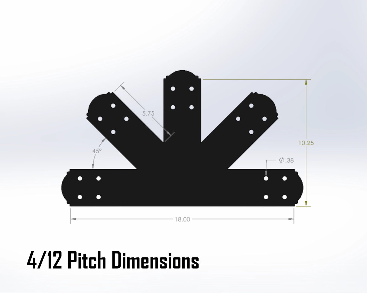 Web Truss Bracket Set - Crowned Style - For 4 Inch Lumber - Wood Post Brackets - construction brackets - brackets for post and beam construction - beam supports - post support - timber frame brackets - post frame buildings - barndominium brackets - exposed beam brackets