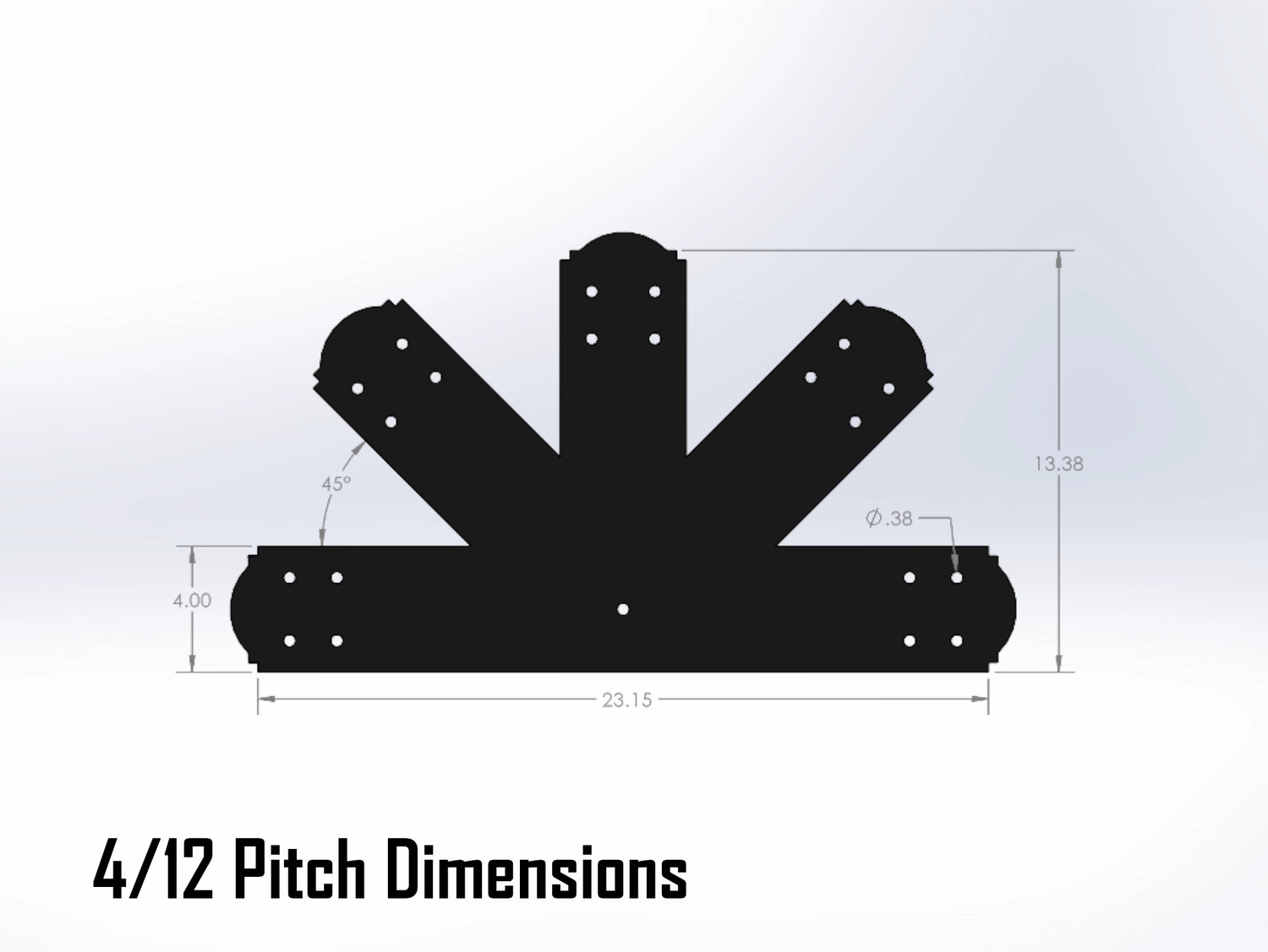 Web Truss Bracket Set - Crowned Style - For 6 Inch Lumber - Wood Post Brackets - construction brackets - brackets for post and beam construction - beam supports - post support - timber frame brackets - post frame buildings - barndominium brackets - exposed beam brackets