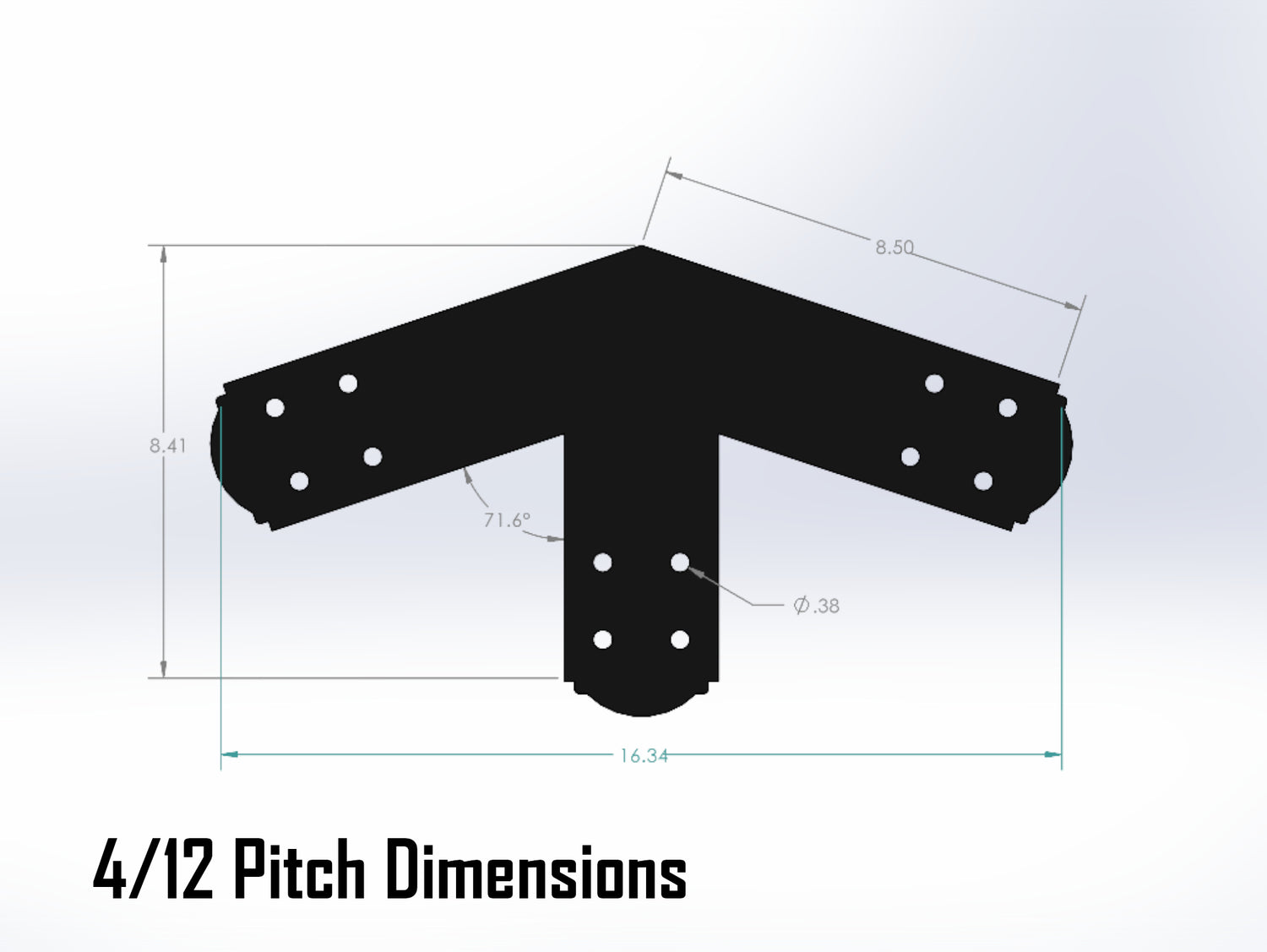 Web Truss Bracket Set - Crowned Style - For 4 Inch Lumber - Wood Post Brackets - construction brackets - brackets for post and beam construction - beam supports - post support - timber frame brackets - post frame buildings - barndominium brackets - exposed beam brackets