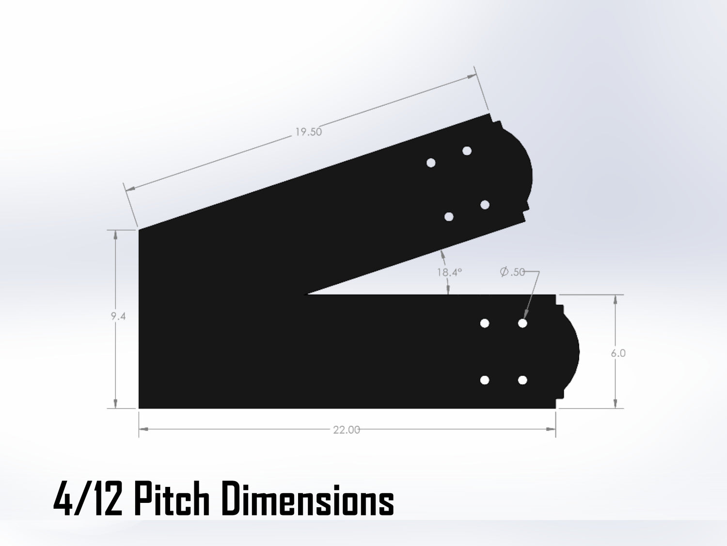 King Truss Bracket Set - Crowned Style - For 8 Inch Lumber - Wood Post Brackets - construction materials - building supposrts - beam supports - post support - timber frame brackets - wood frame buildings - post frame buildings - barndominium brackets - exposed beam brackets