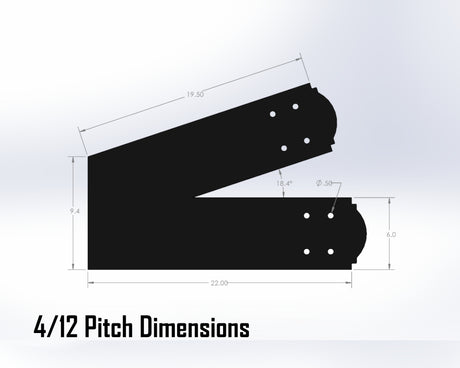 King Truss Bracket Set - Crowned Style - For 8 Inch Lumber - Wood Post Brackets - construction materials - building supposrts - beam supports - post support - timber frame brackets - wood frame buildings - post frame buildings - barndominium brackets - exposed beam brackets