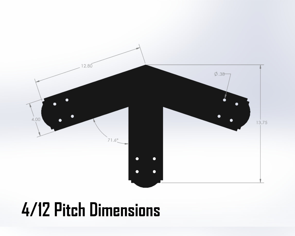 Web Truss Bracket Set - Crowned Style - For 6 Inch Lumber - Wood Post Brackets - construction brackets - brackets for post and beam construction - beam supports - post support - timber frame brackets - post frame buildings - barndominium brackets - exposed beam brackets