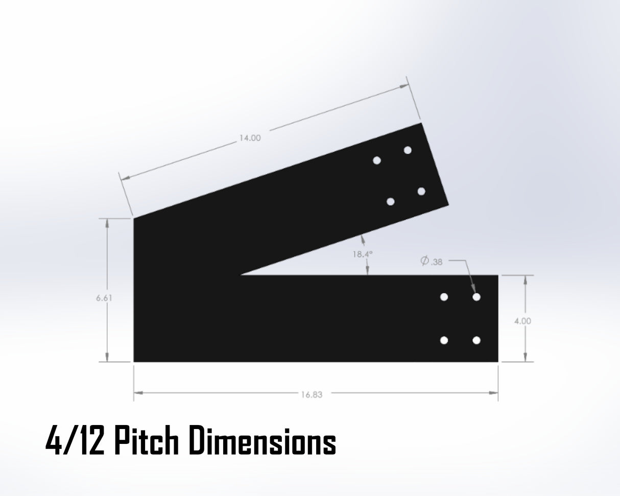 King Truss Bracket Set - Industrial Style - For 6 Inch Lumber